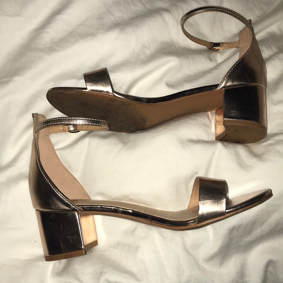 h&m rose gold sandals